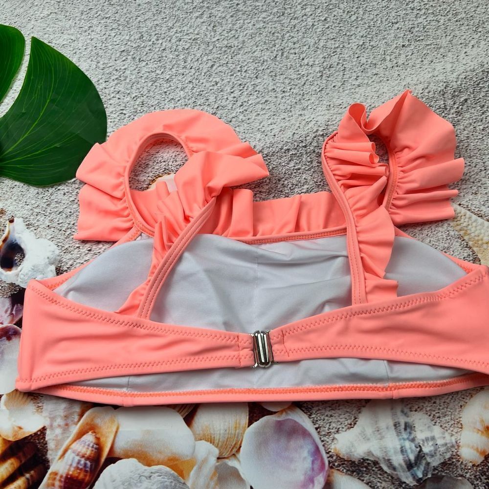 Ruffle strap padded bikini top - Picture 4 of 6
